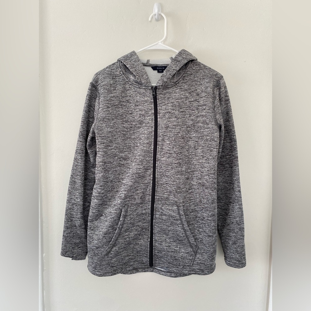 Grey athletic full zip jacket